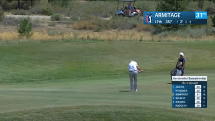 Marcus Armitage gets up-and-down from short of the green at Barracuda