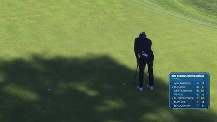 Marco Penge sinks 8-foot birdie putt on No. 13 at The Genesis