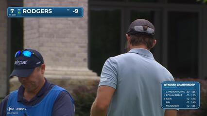 Patrick Rodgers makes birdie on No. 7 at Wyndham