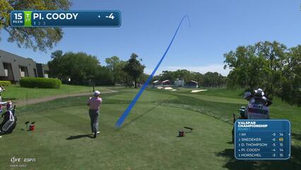 Pierceson Coody hits tee shot to 3 feet on No. 15 at Valspar