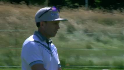 Tim Wilkinson drains a 27-foot birdie at Travelers