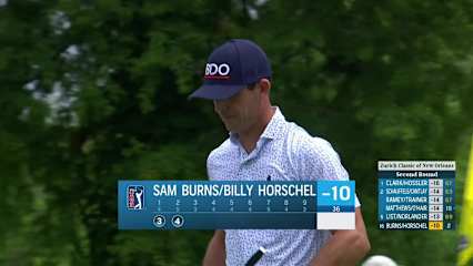 Burns escapes bunker to set up birdie for Horschel at Zurich Classic