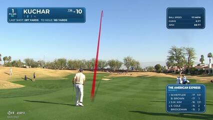 Matt Kuchar hits 165-yard approach to 6 feet, sets up birdie on No. 1 at The American Express