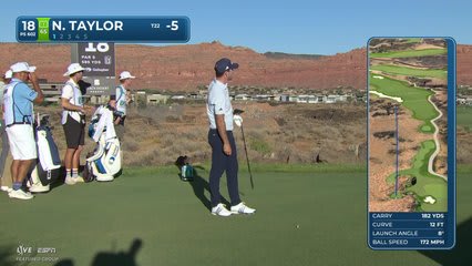 Nick Taylor sinks 50-foot eagle putt on No. 18 at Bank of Utah