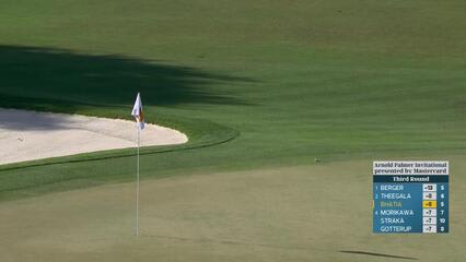 Akshay Bhatia makes birdie on No. 6 at Arnold Palmer