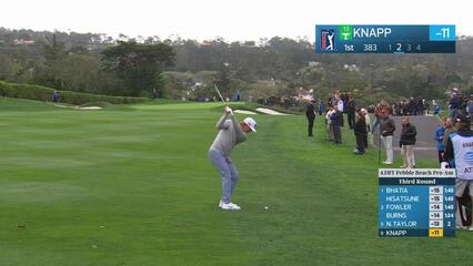 Jake Knapp hits 130-yard eagle from intermediate rough at Pebble Beach
