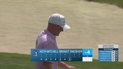 Team Mitchell/Snedeker makes eagle putt on No. 7 at Zurich Classic