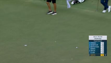 Jordan Spieth sinks 26-foot birdie putt on No. 6 at Hero World Challenge
