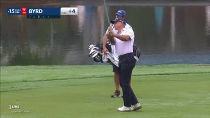 Jonathan Byrd lands approach close to set up birdie at Wyndham