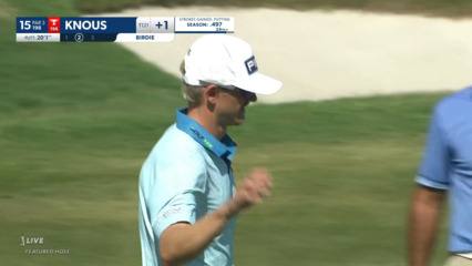 Jim Knous sinks 20-footer for birdie at AT&T Byron Nelson