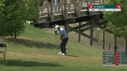 Sung Kang gets out of the rough to yield birdie at AT&T Byron Nelson