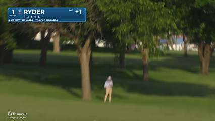 Sam Ryder makes birdie on No. 1 at Charles Schwab