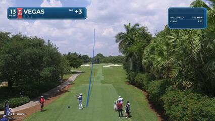 Jhonattan Vegas sinks 38-foot birdie putt on No. 13 at Cadillac