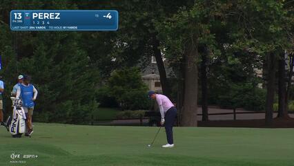 Victor Perez makes birdie on No. 13 at Wyndham