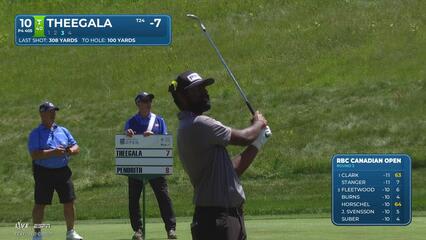 Sahith Theegala's 98-yard approach sets up birdie on No. 10 at RBC Canadian
