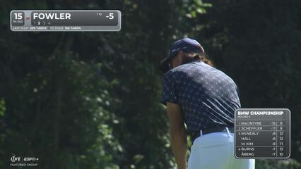 Rickie Fowler sinks 57-foot birdie putt, battles top-30 bubble at BMW Championship