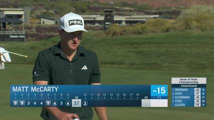 Matt McCarty sinks 11-foot birdie putt on No. 10 at Bank of Utah