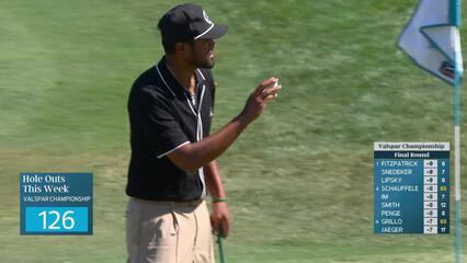 Tony Finau holes out 35-foot birdie putt on No. 12 at Valspar