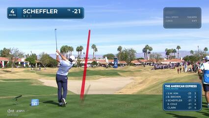 Scottie Scheffler's 170-yard tee shot ends 1 foot from hole on 4th