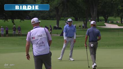 Joel Dahmen drains 12-foot birdie putt on No. 2 at Charles Schwab