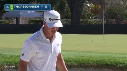 Michael Thorbjornsen rolls in 5-foot birdie putt on No. 4 at Arnold Palmer