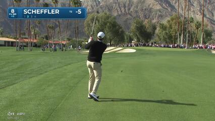 Scottie Scheffler makes birdie putt on No. 8 at The American Express