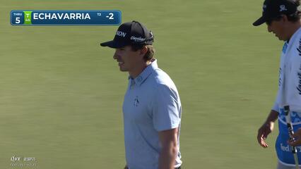 Nico Echavarria sinks 5-foot birdie putt on No. 5 at Cognizant Classic