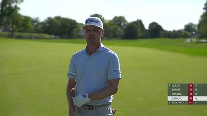 Ryan Gerard sinks 37-foot birdie putt on No. 17 at the Memorial