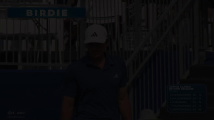 Dunlap/Sargent sinks a 28-foot birdie putt on No. 17 at Zurich Classic