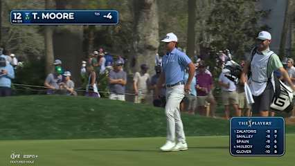 Taylor Moore pitches close after using slope and birdies at THE PLAYERS