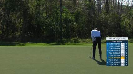 Annika Sorenstam sinks birdie putt at PNC Championship