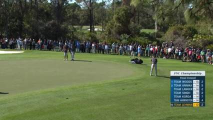 Sean Lehman drains eagle putt from off the green at PNC Championship
