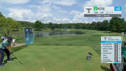 Justin Rose makes birdie on No. 13 at BMW Championship