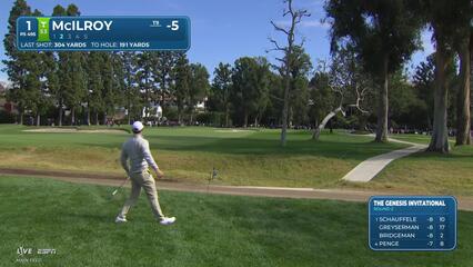 Rory McIlroy hits 183-yard approach to 33 feet, sets up birdie at The Genesis