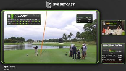 Pierceson Coody hits tee shot to 7 feet, sets up birdie on No. 15 at Cadillac