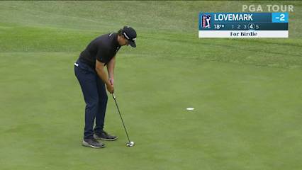 Jamie Lovemark birdies No. 18 in Round 1 at Safeway Open