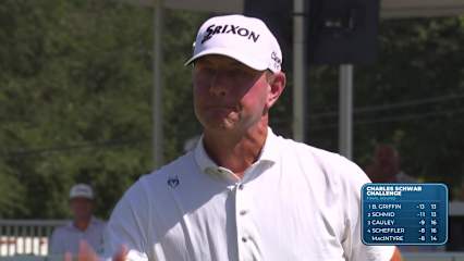 Lucas Glover makes birdie on No. 17 at Charles Schwab