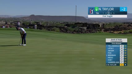 Nick Taylor reaches par-5 No. 7 in two, makes birdie at Bank of Utah