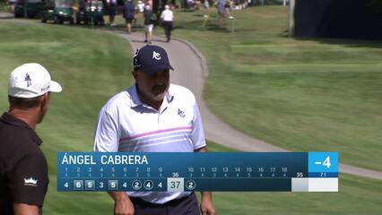 Ángel Cabrera makes birdie putt on No. 10 at Stifel Charity Classic