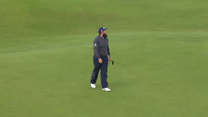 Andrew Johnston sinks lengthy eagle putt at The Open