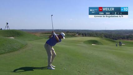 Joe Weiler makes birdie on No. 10 at Korn Ferry Tour Champ