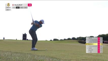 Rory McIlroy makes birdie on No. 8 at Genesis Scottish Open