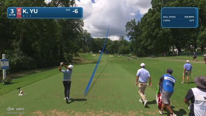 Kevin Yu hits tee shot to 4 feet, sets up birdie on No. 3 at Wyndham