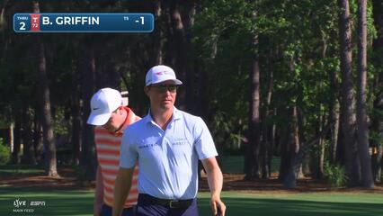 Ben Griffin sinks a 24-foot birdie putt on No. 2 at RBC Heritage