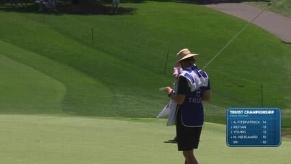 Jacob Bridgeman drains 8-foot birdie putt on No. 3 at Truist Championship