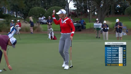 Annika Sorenstam converts birdie putt at PNC Championship