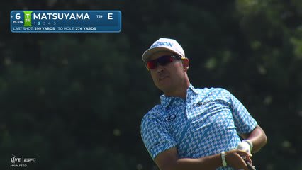Hideki Matsuyama sinks 7-foot birdie putt on No. 6 at 3M Open