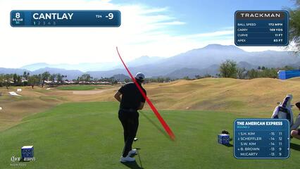 Patrick Cantlay sinks 31-foot eagle putt on No. 8 at The American Express