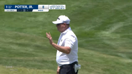Ted Potter, Jr. sinks 25-foot birdie putt at John Deere