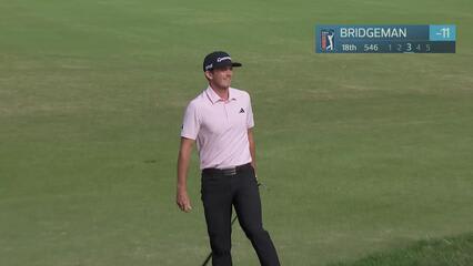 Jacob Bridgeman sinks 8-foot birdie putt on No. 18 at Sony Open